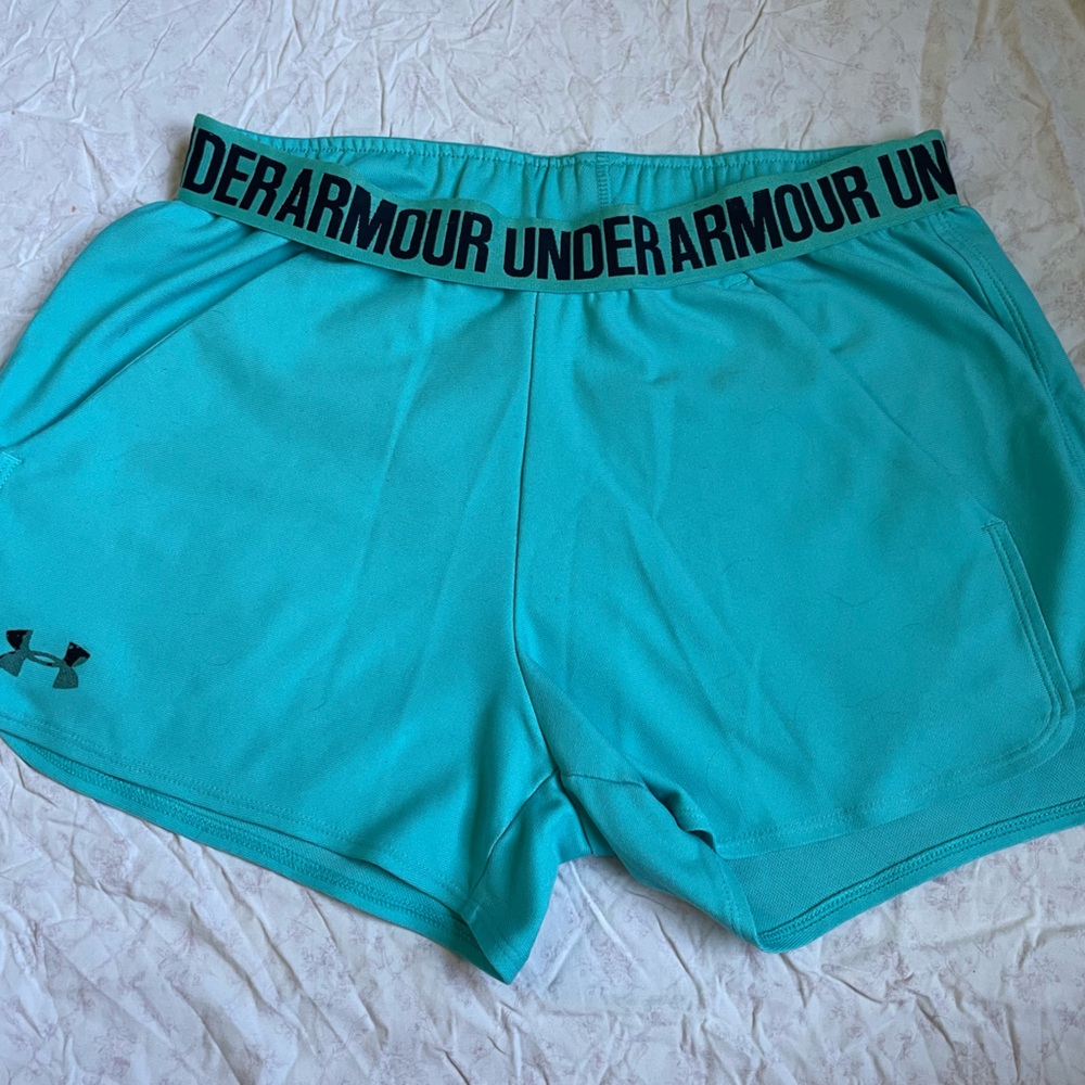Under Armour Blue Athletic Shorts Lightweight Moisture-Wicking